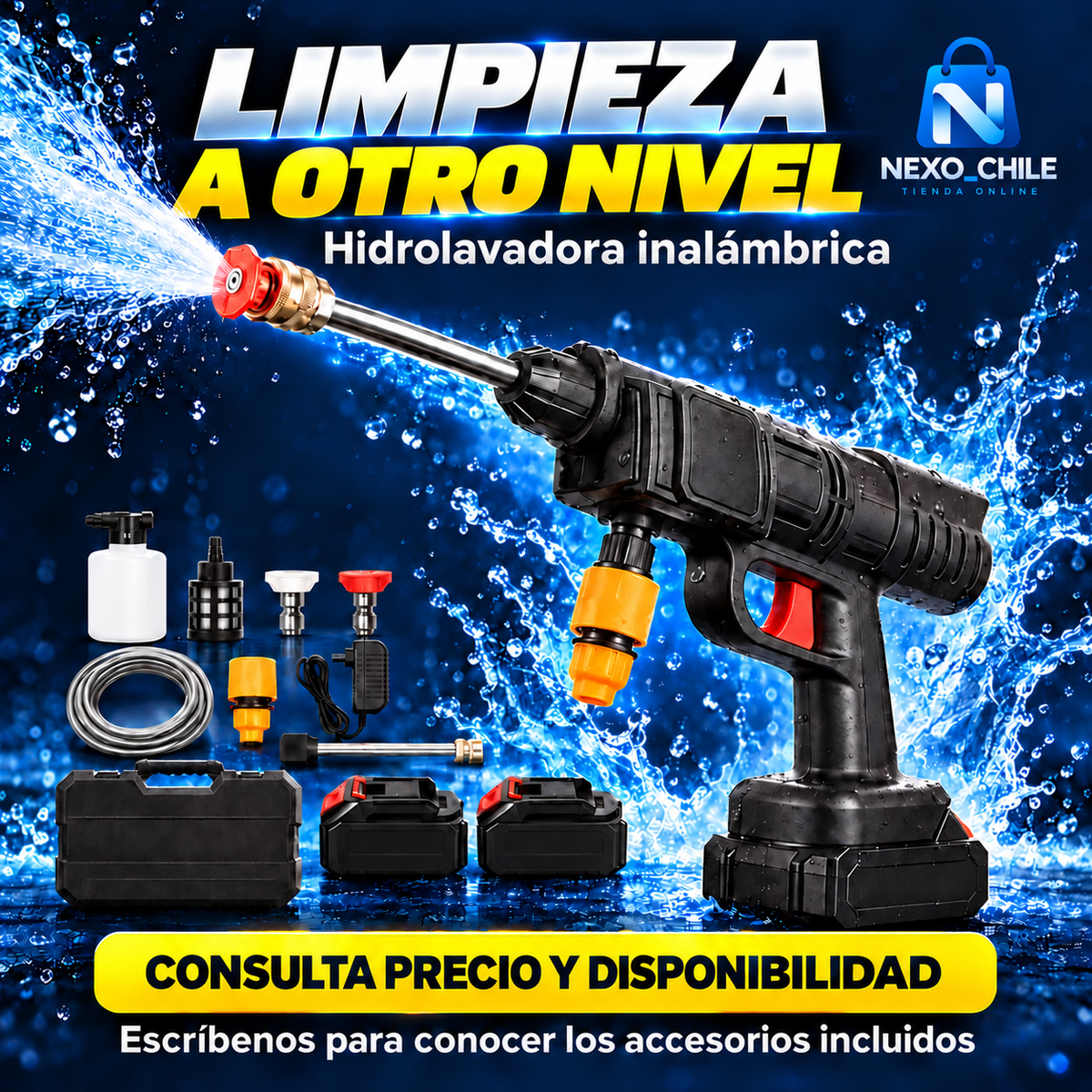 HydroJet Pro 48V™ - 💦 ¡POTENCIA SIN CABLES, LIMPIEZA SIN LÍMITES!